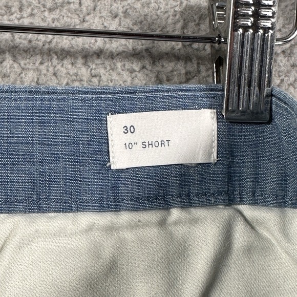 Gap Shorts Mens Size 30 Blue Essential Khaki 10" Flat Front Classic Preppy Beach - Picture 8 of 8